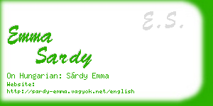 emma sardy business card