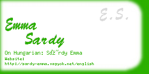 emma sardy business card